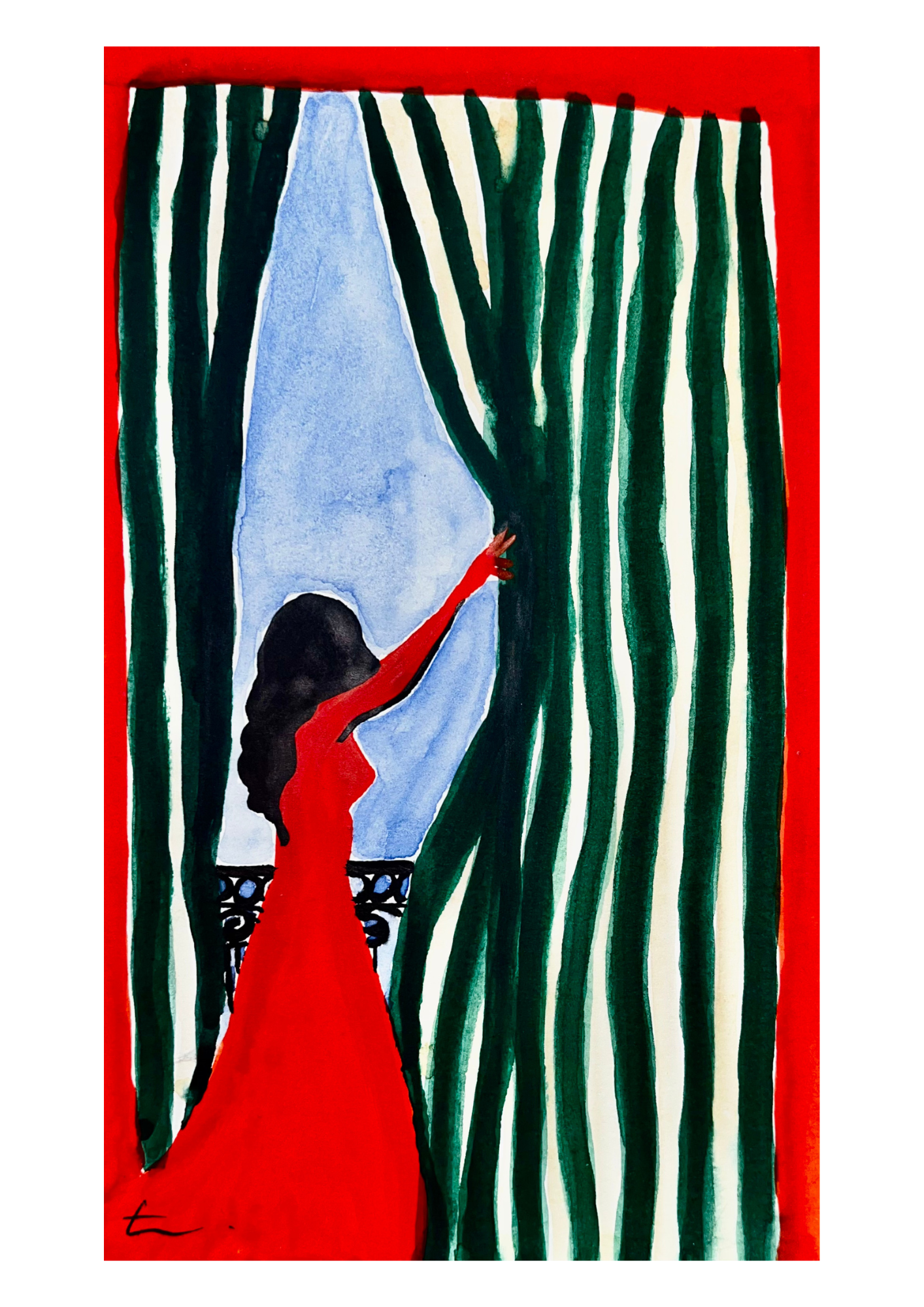 Limited Print - Postcard 13 - 'What a wonderful view, look outside dear'