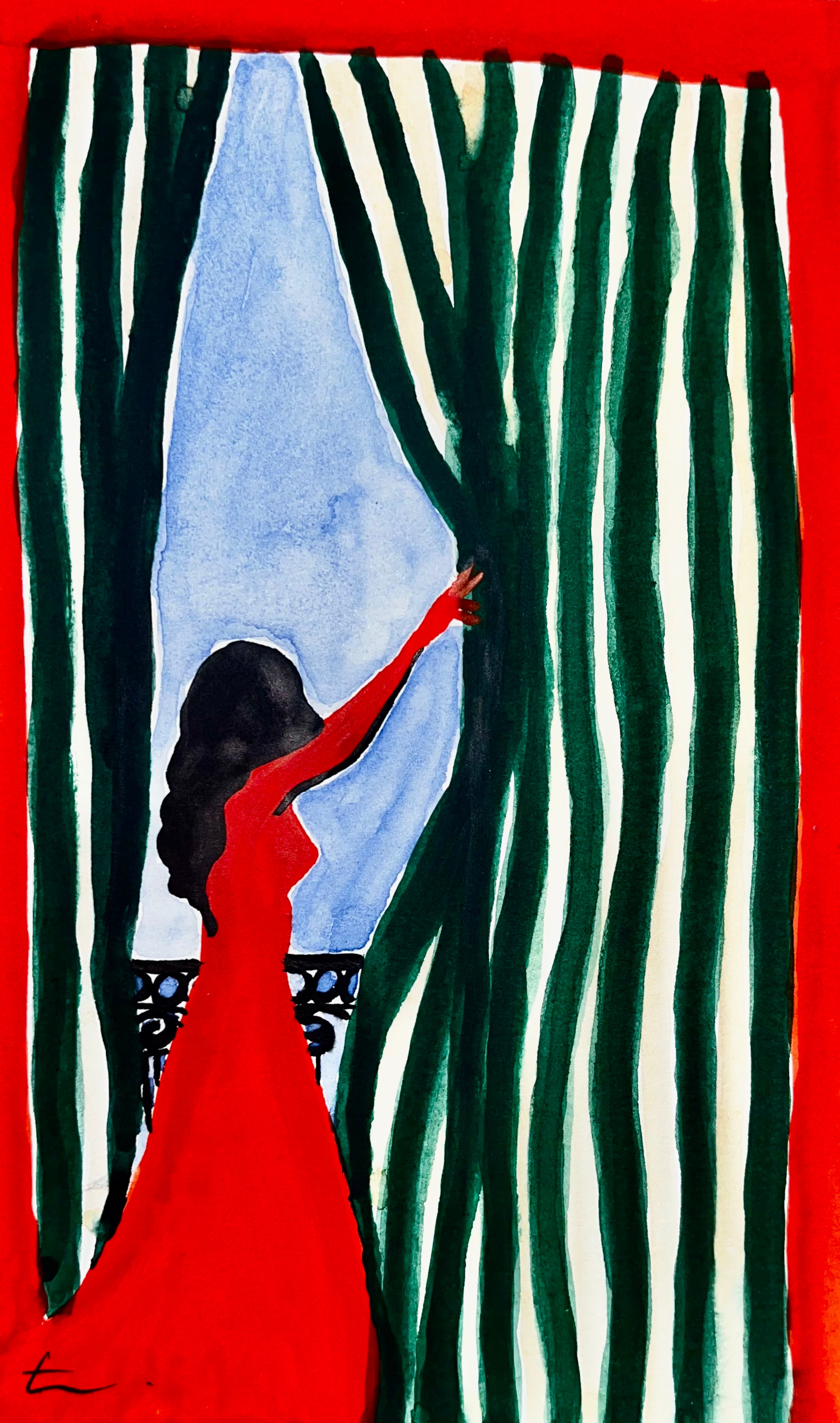 Original - Postcard 13 - 'What a wonderful view, look outside dear'